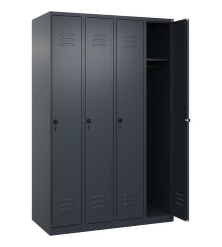 C+P Armoire vestiaire Classic Plus à 4 compartiments, largeur de compartiment 300 mm