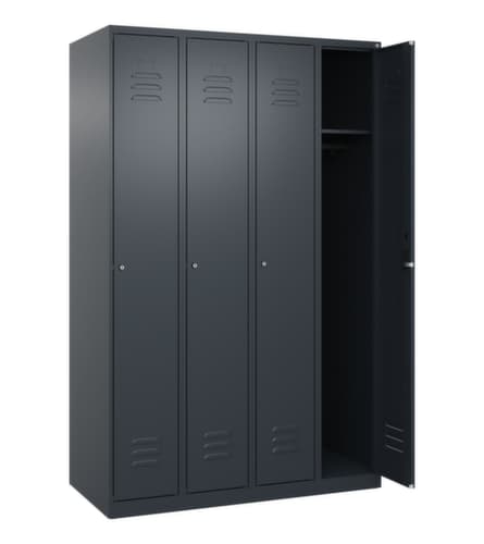 C+P Armoire vestiaire Classic Plus à 4 compartiments, largeur de compartiment 300 mm