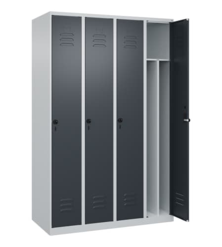 C+P Armoire vestiaire Classic Plus à 4 compartiments, largeur de compartiment 300 mm