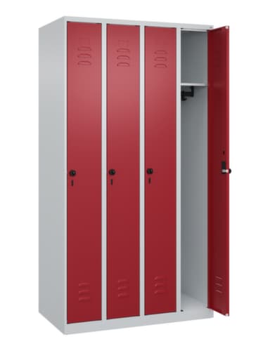 C+P Armoire vestiaire Classic Plus à 4 compartiments, largeur de compartiment 250 mm