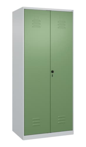 C+P Armoire vestiaire pour EPI Classic Plus pour une séparation en noir et blanc, largeur de compartiment 400 mm