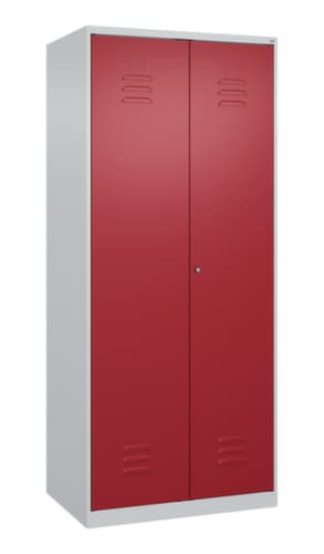 C+P Armoire vestiaire pour EPI Classic Plus pour une séparation en noir et blanc, largeur de compartiment 400 mm