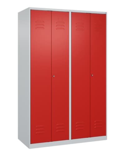 C+P Armoire vestiaire pour EPI Classic Plus pour une séparation en noir et blanc, largeur de compartiment 300 mm