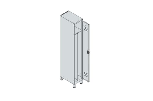 C+P Armoire vestiaire Classic Plus pour une séparation en noir et blanc, largeur de compartiment 300 mm