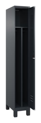 C+P Armoire vestiaire Classic Plus pour une séparation en noir et blanc, largeur de compartiment 300 mm