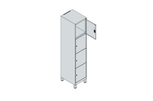 C+P armoire multicases Classic Plus, 4 compartiments