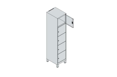C+P armoire multicases Classic Plus, 5 compartiments