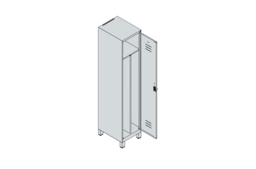 C+P Armoire vestiaire Classic Plus pour une séparation en noir et blanc, largeur de compartiment 400 mm