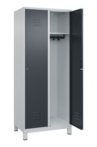 C+P Armoire vestiaire Classic Plus à 2 compartiments, largeur de compartiment 400 mm