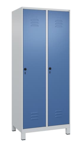 C+P Armoire vestiaire Classic Plus pour une séparation en noir et blanc, largeur de compartiment 400 mm