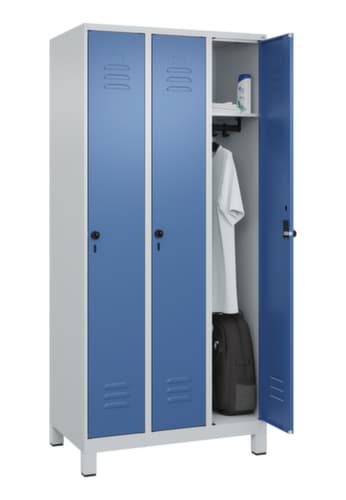 C+P Armoire vestiaire Classic Plus à 3 compartiments, largeur de compartiment 300 mm