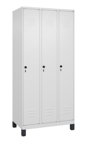 C+P Armoire vestiaire Classic Plus à 3 compartiments, largeur de compartiment 300 mm