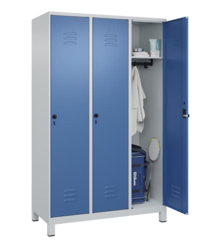 C+P Armoire vestiaire Classic Plus à 3 compartiments, largeur de compartiment 400 mm