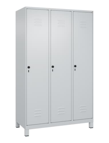 C+P Armoire vestiaire Classic Plus à 3 compartiments, largeur de compartiment 400 mm