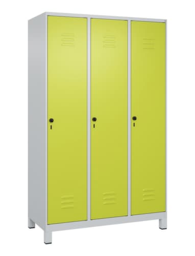 C+P Armoire vestiaire Classic Plus pour une séparation en noir et blanc, largeur de compartiment 400 mm
