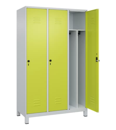 C+P Armoire vestiaire Classic Plus pour une séparation en noir et blanc, largeur de compartiment 400 mm