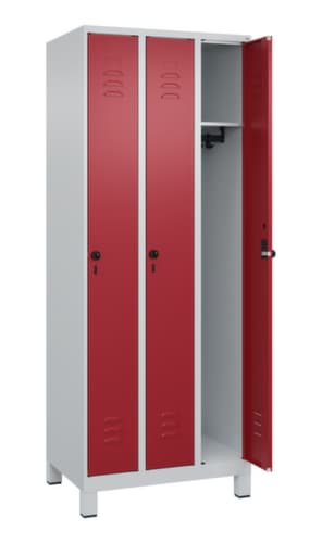 C+P Armoire vestiaire Classic Plus à 3 compartiments, largeur de compartiment 250 mm