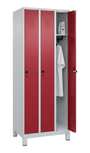 C+P Armoire vestiaire Classic Plus à 3 compartiments, largeur de compartiment 250 mm