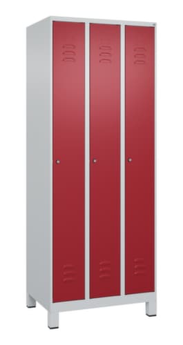 C+P Armoire vestiaire Classic Plus à 3 compartiments, largeur de compartiment 250 mm