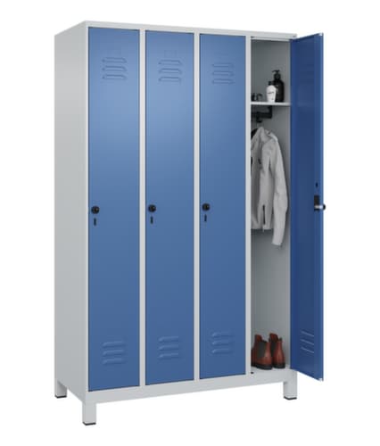 C+P Armoire vestiaire Classic Plus à 4 compartiments, largeur de compartiment 300 mm