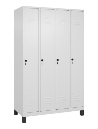 C+P Armoire vestiaire Classic Plus à 4 compartiments, largeur de compartiment 300 mm