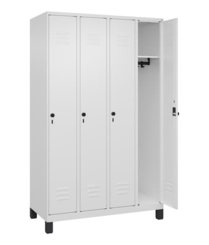 C+P Armoire vestiaire Classic Plus à 4 compartiments, largeur de compartiment 300 mm