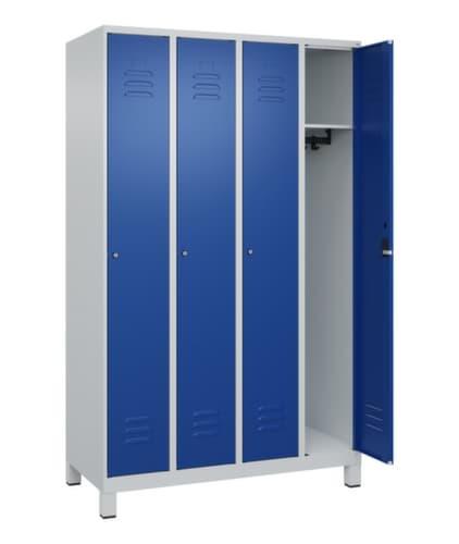 C+P Armoire vestiaire Classic Plus à 4 compartiments, largeur de compartiment 300 mm