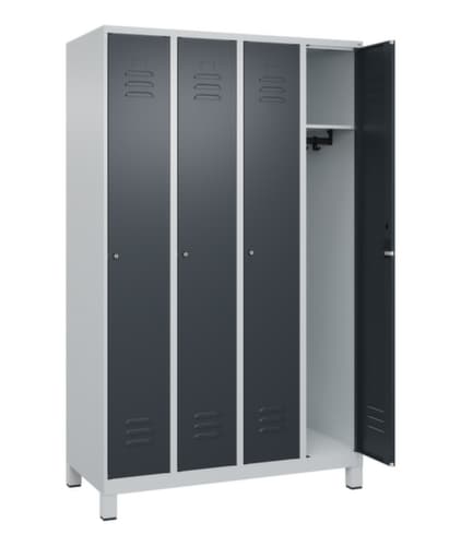C+P Armoire vestiaire Classic Plus à 4 compartiments, largeur de compartiment 300 mm