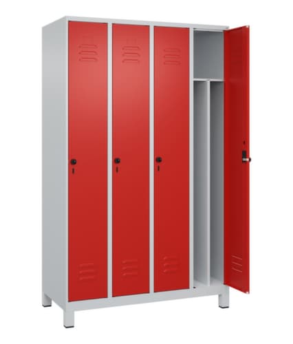 C+P Armoire vestiaire Classic Plus pour une séparation en noir et blanc, largeur de compartiment 300 mm
