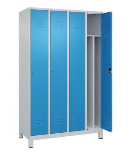 C+P Armoire vestiaire Classic Plus pour une séparation en noir et blanc, largeur de compartiment 300 mm