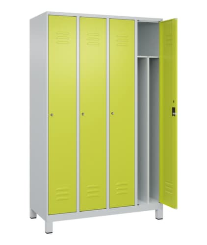 C+P Armoire vestiaire Classic Plus pour une séparation en noir et blanc, largeur de compartiment 300 mm