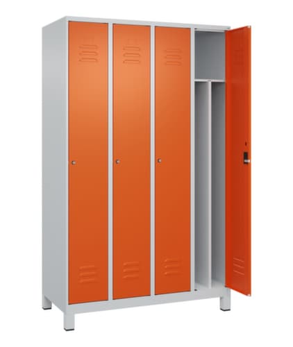 C+P Armoire vestiaire Classic Plus pour une séparation en noir et blanc, largeur de compartiment 300 mm