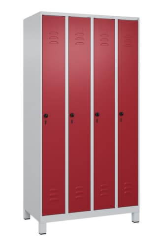 C+P Armoire vestiaire Classic Plus à 4 compartiments, largeur de compartiment 250 mm
