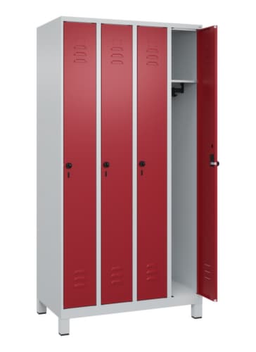 C+P Armoire vestiaire Classic Plus à 4 compartiments, largeur de compartiment 250 mm