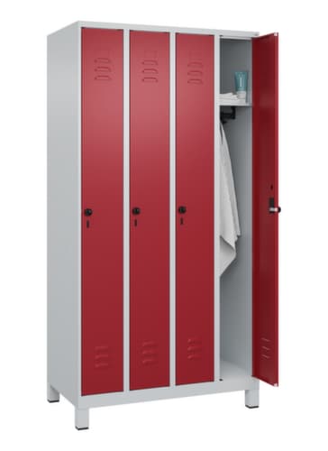 C+P Armoire vestiaire Classic Plus à 4 compartiments, largeur de compartiment 250 mm