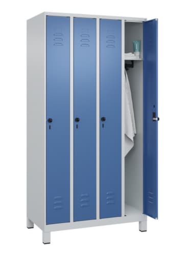 C+P Armoire vestiaire Classic Plus à 4 compartiments, largeur de compartiment 250 mm