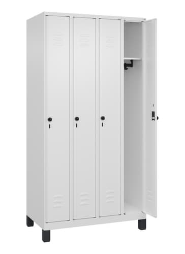 C+P Armoire vestiaire Classic Plus à 4 compartiments, largeur de compartiment 250 mm