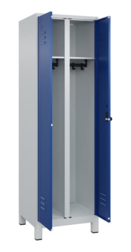 C+P Armoire vestiaire Classic Plus pour une séparation en noir et blanc, largeur de compartiment 300 mm