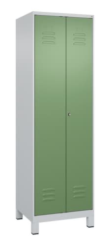 C+P Armoire vestiaire Classic Plus pour une séparation en noir et blanc, largeur de compartiment 300 mm