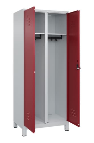 C+P Armoire vestiaire Classic Plus pour une séparation en noir et blanc, largeur de compartiment 400 mm
