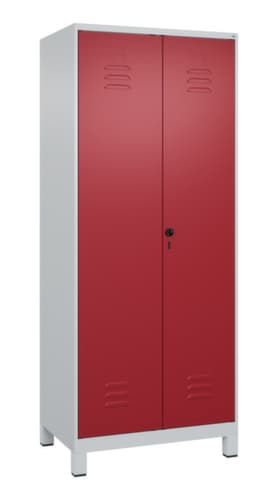 C+P Armoire vestiaire Classic Plus pour une séparation en noir et blanc, largeur de compartiment 400 mm
