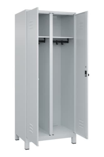 C+P Armoire vestiaire Classic Plus pour une séparation en noir et blanc, largeur de compartiment 400 mm