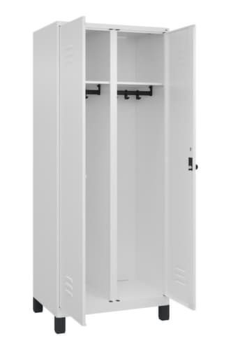 C+P Armoire vestiaire Classic Plus pour une séparation en noir et blanc, largeur de compartiment 400 mm
