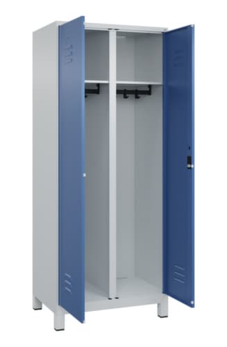 C+P Armoire vestiaire Classic Plus pour une séparation en noir et blanc, largeur de compartiment 400 mm