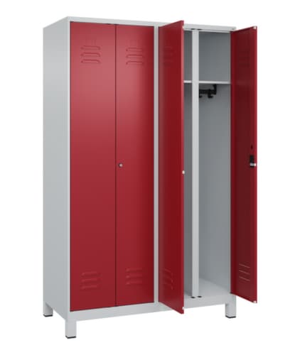C+P Armoire vestiaire Classic Plus pour une séparation en noir et blanc, largeur de compartiment 300 mm