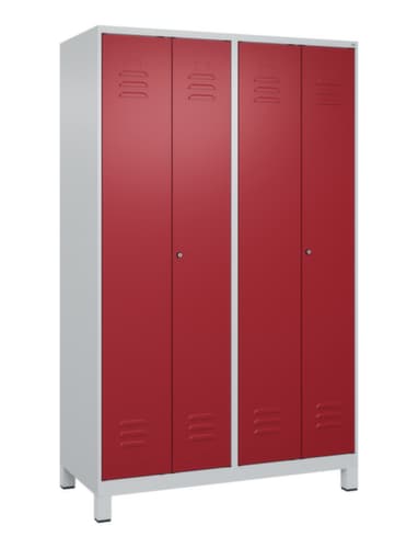 C+P Armoire vestiaire Classic Plus pour une séparation en noir et blanc, largeur de compartiment 300 mm