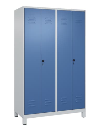 C+P Armoire vestiaire pour EPI Classic Plus pour une séparation en noir et blanc, largeur de compartiment 300 mm