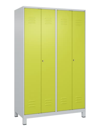C+P Armoire vestiaire pour EPI Classic Plus pour une séparation en noir et blanc, largeur de compartiment 300 mm