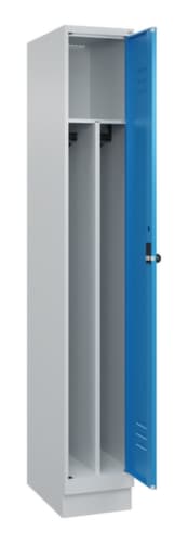 C+P Armoire vestiaire Classic Plus pour une séparation en noir et blanc, largeur de compartiment 300 mm