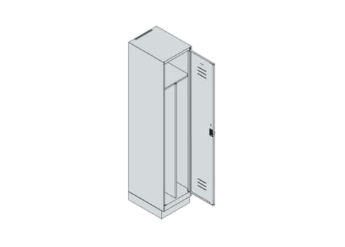 C+P Armoire vestiaire Classic Plus pour une séparation en noir et blanc, largeur de compartiment 400 mm